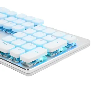 Profil scăzut de Cristal Tastatură Mecanică , Mărime Completă 104 Taste E-Element OA Led Albastru cu iluminare din spate Tastatura cu Fir
