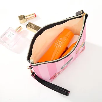 PU Inkjet Portabil Femei Cosmetice Sac Impermeabil valiza de Călătorie Multi-Funcție Truse de Toaletă Saci de Spălare Husă