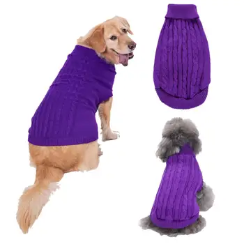 Pulover câine, cald animale de companie pulover, catelul pulover, potrivit pentru câini de talie mică, mijlocie câini, câini de talie mare, drăguț tricotate clasic cat s