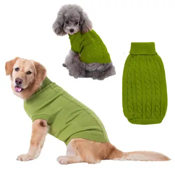 Pulover câine, cald animale de companie pulover, catelul pulover, potrivit pentru câini de talie mică, mijlocie câini, câini de talie mare, drăguț tricotate clasic cat s
