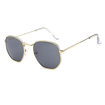 QETOU Brand de Moda Designer Retro Mici, Rotunde ochelari de Soare Barbati Femei Vintage Cadru Metalic Roz Oglindă Ochelari de Soare Femei UV400