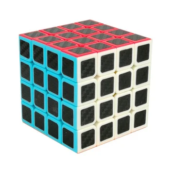 QIYI 2020 Nou 4x4x4 Fibra de Carbon Magic Cube Viteza Puzzle Cuburi de 4x4 Puzzle cuburi Profesionale 4*4 cube Pentru Copii