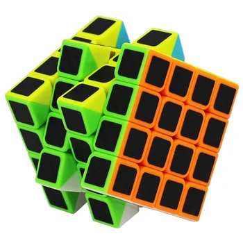 QIYI 2020 Nou 4x4x4 Fibra de Carbon Magic Cube Viteza Puzzle Cuburi de 4x4 Puzzle cuburi Profesionale 4*4 cube Pentru Copii