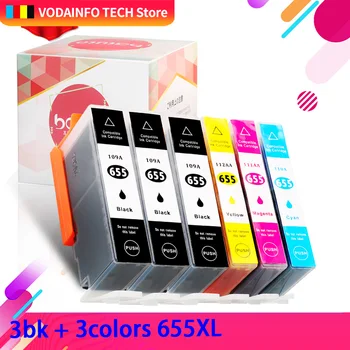 QSYRAINBOW Compatibil 655 Cartuș de Cerneală HP 655 HP655 pentru deskjet 3525 5525 4615 4625 4525 6520 6525 6625 Printer