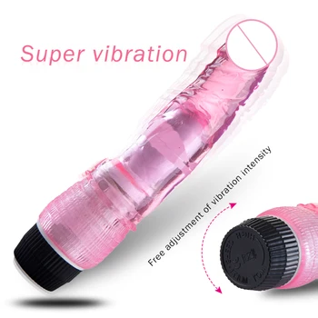 Realist Moale Jelly Vibrator punctul G Vibrator pentru Femei Silicon Vagin jucarii sexuale sex Feminin Masturbari Vibratoare Penis Adult jucarii sexuale