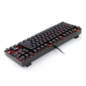 Redragon K552 KUMARA Tastatură Mecanică de Gaming Red LED cu iluminare din spate Albastru Switch-uri Ergonomice 87 de Taste Tastatura cu Fir USB pentru PC Gamer