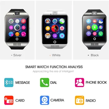 Reloj inteligente Q18 Bluetooth Ceas Inteligent Pedometru Bărbați și Femei Sport Student SmartWatch pentru Android relogio