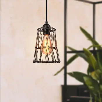 Retro Industrial Cușcă Lumini Pandantiv Living Dining Bucatarie corp de Iluminat cu LED-uri Reglabile Pandantiv Agățat Lampa Decor Acasă
