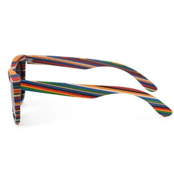 Retro Manual Culoare cadru de lemn ochelari de soare Polarizati pentru femei barbati multicolor ochelari de soare pe Plajă Anti-UV ochelari pentru Conducere