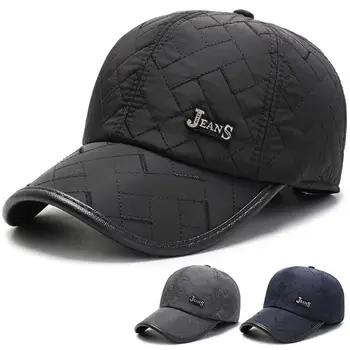 Rezistent la apa 2019 Iarnă șapcă de baseball pentru bărbați Fashion Caps Tatăl pălărie de bumbac tata Pălării Gros cald Snapback os Gri, negru, bleumarin