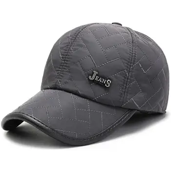 Rezistent la apa 2019 Iarnă șapcă de baseball pentru bărbați Fashion Caps Tatăl pălărie de bumbac tata Pălării Gros cald Snapback os Gri, negru, bleumarin