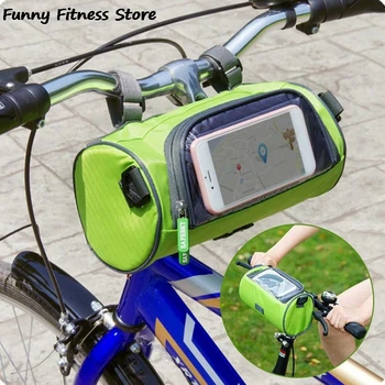 Rezistent La Apa Sac Bicicletă Telefon Mobil Pungi De Ciclism Telefon Cu Touchscreen Husă De Mare Capacitate Front Cadru Coș Tub Holder
