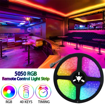RGB 5050 Lumina Super-Luminos Centură de LED-uri Impermeabil Curea Flexibila 5m 10m 15m Banda Light Emitting Diode +IP44 Cheie de Control de la Distanță set