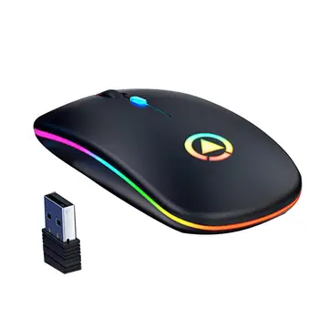 RGB Mouse-ul fără Fir Mouse de Calculator Silent Ergonomic Reîncărcabilă Șoareci cu LED-uri Optice cu iluminare din spate mouse-uri USB pentru PC, Laptop