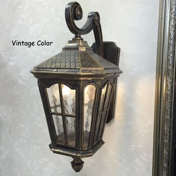 Rustic Fier rezistent la apă în aer liber Lampa de Perete Vintage lampa Lumina Ruginit negru Mat Coridor Hol lumina de Perete