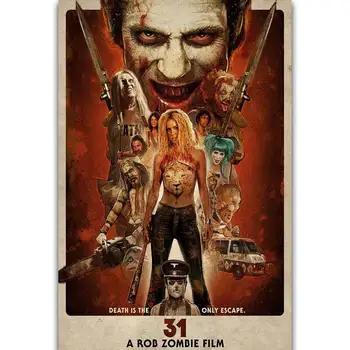 S1427 2016 Un Rob Zombie Film De 31 Film De Groază Design De Epocă Perete Pictura Arta Print Pe Pânză De Mătase Poster Decor Acasă