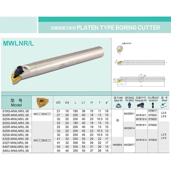 S20Q S25R MWLNR MWLNL 08 Alb Interne cuțit de Strunjire CNC Suport Instrument pentru WNMG080404 /08 Insertii Carbură de Strung Cutter Instrumente