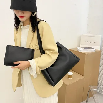 Sac găleată femei geanta messenger 2020 nou versiunea coreeană de simplu, ușor și versatil, de mare capacitate umăr tote sac