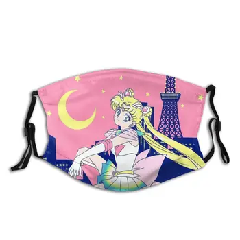 Sailor Moon Tokyo City Lights Reutilizabile Masca De Fata Anti Ceata Praf Masca Cu Filtre Capacul De Protecție Respiratorie Gura Mufla
