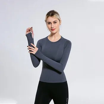 SALSPOR Maneca Lunga Yoga Tricouri Sport de Top de Fitness Yoga Top Sport Top Sport Wear pentru Femei sală de Gimnastică Feminin Slim Fit Running T Shirt
