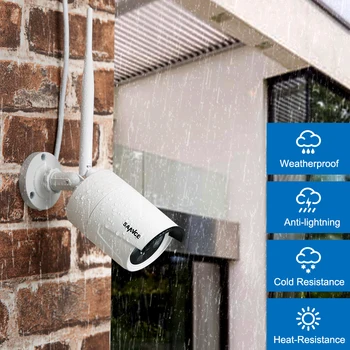 SANNCE Wireless Sistem CCTV 1080P HDD de 1TB 8CH NVR IP IR-CUT în aer liber, CCTV, Camera IP de Securitate Sistem de Supraveghere video Kit