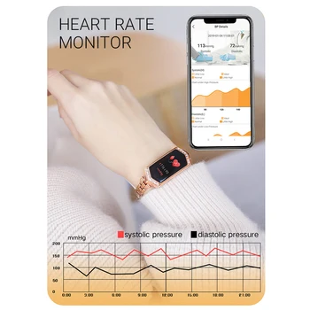 SCOMAS Femei de Lux Ceas Inteligent S78 IP67 rezistent la apa Heart Rate Monitor de Presiune sanguina Fitness Tracker Mai bun Cadou Smartwatch