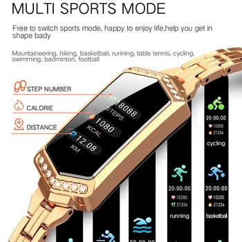SCOMAS Femei de Lux Ceas Inteligent S78 IP67 rezistent la apa Heart Rate Monitor de Presiune sanguina Fitness Tracker Mai bun Cadou Smartwatch