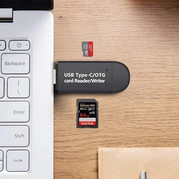 SD Card Reader USB 2.0 Cititor de Carduri TF Micro SD Cititor de Smart Adaptorul de Card de Memorie de Tip C, Cardreaders USB2.0 Micro OTG pentru Laptop