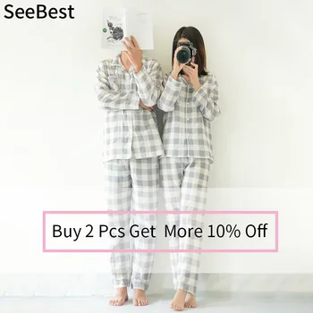 See Bumbac Pijama pentru Femei Set de Pijama Homewear Pijamale Femei, Pijamale de Bumbac Lounge Purta Cuplu de Vara, Pijamale
