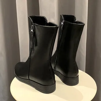 -seller New Femei Cizme de Iarna de Moda Pantofi Femei Cizme Plus de Pluș / Cald Cizme de Zapada pentru Femei Cizme Platforma de la Jumătatea vițel