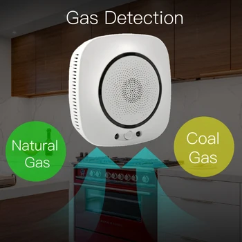 Sensibil, Alarma de Fum, Senzor de Tuya Inteligent App de Control de la Distanță AC100-240V WiFi Inteligent Scurgeri de Gaz Detectorul Smart Home Security Guard