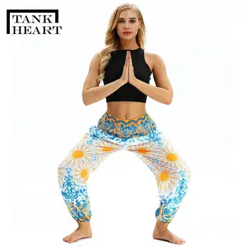 Sexy pantaloni de yoga în aer liber talie mare de Imprimare colorvalue sportive leggins sport femei, haine de fitness yoga pantaloni largi picior