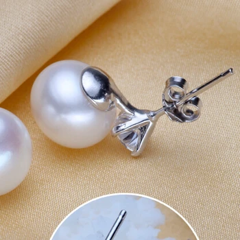 SHDIYAYUN Bine Pearl Cercei Pentru Femeile de apă Dulce Pearl Stil Printesa de Argint Cercei Stud Bijuterii de Nunta de Diamant Cercei