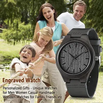 Shifenmei Barbati Ceas Gravat Lemn Ceas pentru Femei Personalizate Doamna Bărbați Ceasuri de mana cu Curea din Piele