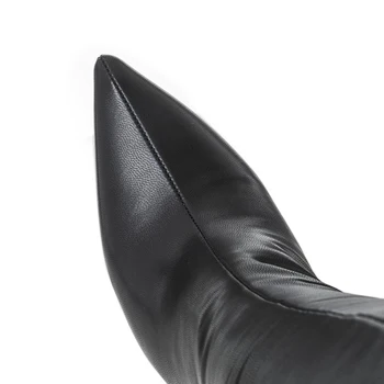Siddons 2020 Peste Genunchi Cizme Femei Tocuri Ascuțite Toe Sexy Negru Din Piele Tocuri Inalte Toamna Iarna Femei Pantofi Cizme Cavaler
