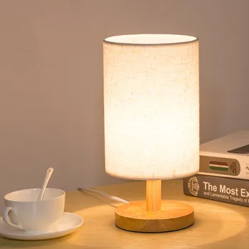 Simplu și modern lampă de masă dormitor studiu lampa de pe noptiera din lemn masiv de creație cadou de ziua lumina de noapte decor UE/SUA/marea BRITANIE plug