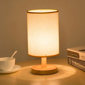 Simplu și modern lampă de masă dormitor studiu lampa de pe noptiera din lemn masiv de creație cadou de ziua lumina de noapte decor UE/SUA/marea BRITANIE plug