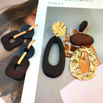 SIMT 2020 Noua Moda Picătură Cercel pentru Femei de Culoare de Aur de Metal Geometrice Simple Cercei Personalitate Creatoare de Bijuterii