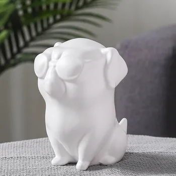 Simulare de Animale Ceramice Câine de Companie Sculptura Ambarcațiunile de Aur Negru Bulldog Cameră de zi cu TV Cabinet Accesorii pentru Decor A1788