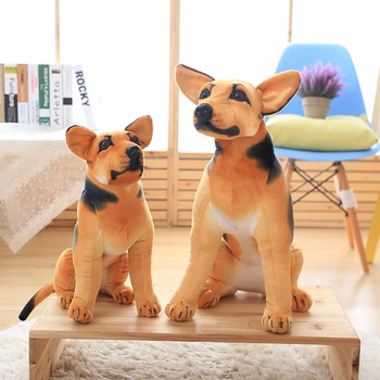 Simulare Shepherd dog toy artificial jucarii de plus, animale de Pluș papusa băieții de Aniversare pentru copii petrecere de Craciun cadouri decor Acasă