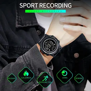 SKMEI Nici o taxă Bluetooth Mens Ceasuri Inteligente Rata de Inima 3D Pedometru Men Sport Încheietura Ceas Inteligent reloj inteligente hombre 1671