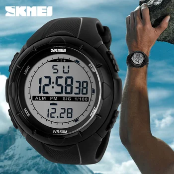 SKMEI Sport Digital pentru Bărbați Ceasuri de Moda Ceas Deșteptător Militar în aer liber rezistent la apa Electronice Ceasuri de mana 1025 Reloj Hombre