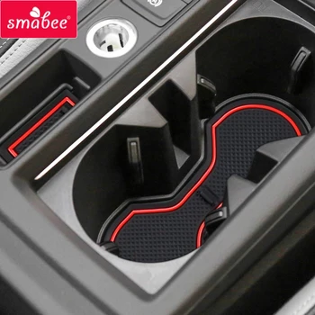 Smabee Masina Anti-Alunecare Poarta slot mat pentru Audi Q3 2019 2020 Cauciuc Coaster pahare Accesorii de Interior autocolant Auto Covorase