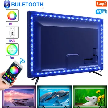 Smart 5V TV de fundal USB LED Strip lumină bluetooth APP 24-cheie de control WIFI lumini LED bandă Lampa 5050SMD Flexibil rezistent la apa
