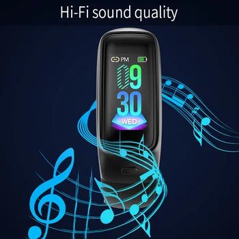 Smart Band+Wireless Bluetooth Casti HiFi Stereo AI Voce Cască Earuds Rata de Inima tensiunea rezistent la apa Bratara Inteligent