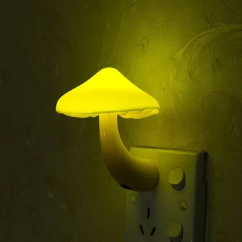 Smart Led Ciuperci Lumina de Noapte EU/NOI Plug-in-Lumină de Economisire a Energiei Controlate Lampă de Noptieră Alb Cald Dormitor Decor Acasă