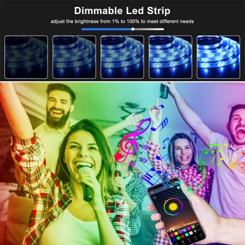 Smart RGB Neon Banda DIY Culori Benzi de Lumină LED Decor Dormitor RGB Led Setare Timer SMD5050 2835 Bandă Diodă LED-uri de Iluminat