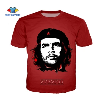 SONSPEE Che Guevara Graffiti T Cămașă Bărbați Femei Personalizate 3d de Imprimare T-Shirt Anime Vara Streetwear Casual Supradimensionat Tricou Homme