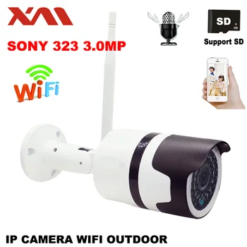 Sony XM IXM323 Wireless 3.0 MP Impermeabil în aer liber Bullet Camera IP Wifi Built-in Microfon audio Camera de Supraveghere
