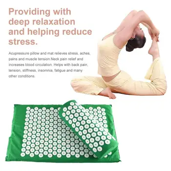 Spike Presopunctura Masaj Perne Yoga Mat Perna Set Pentru a Calma Dureri de Spate, Cap, Gat Spate Picior Anti-stres Ac Masaj